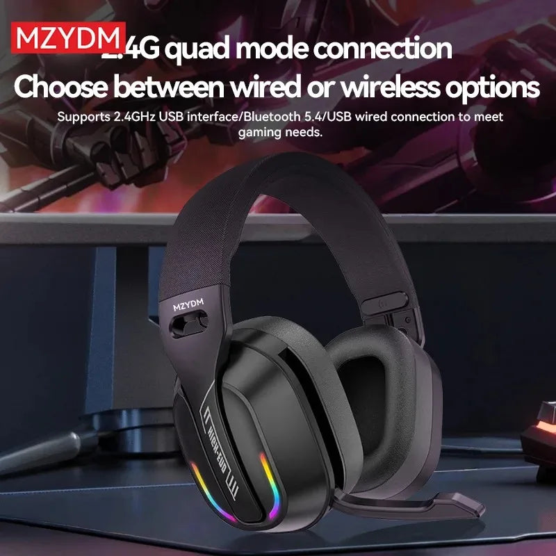 Wireless Bluetooth headphones, 3 modes, with microphone, soft ear pads, suitable for immersive sound effects on PC/PS4/PS5