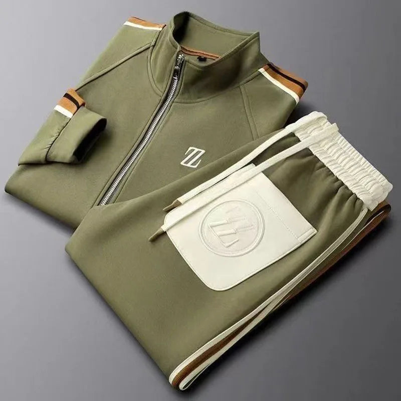 2026 men tracksuit Sportswear Suit Men's Jacket Trendy ins Embroidered Fashion Men's Jacket Trousers Two-Piece Set men clothing