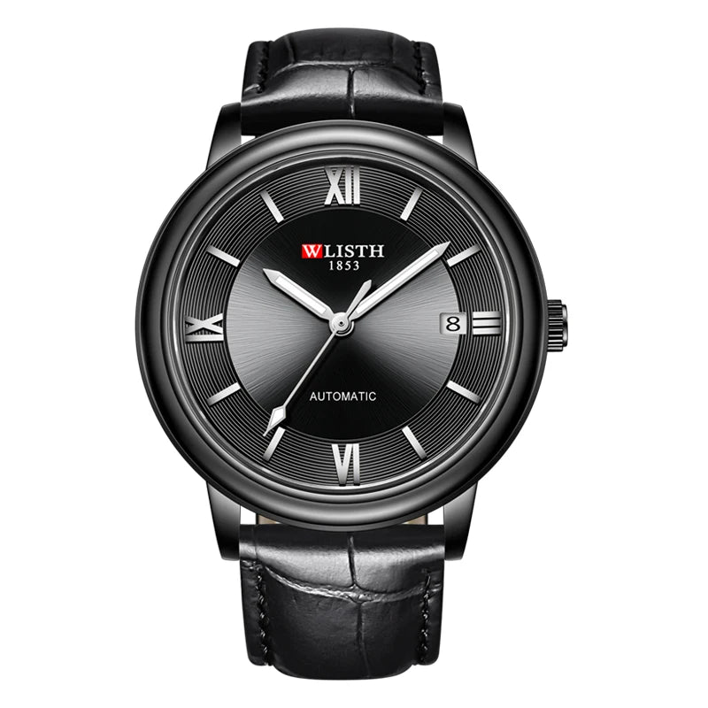 Mens Automatic Watches Luxury Men Dress Mechanical Watch Fashion Waterproo Wrist Automatic Watch Date Leather Strap