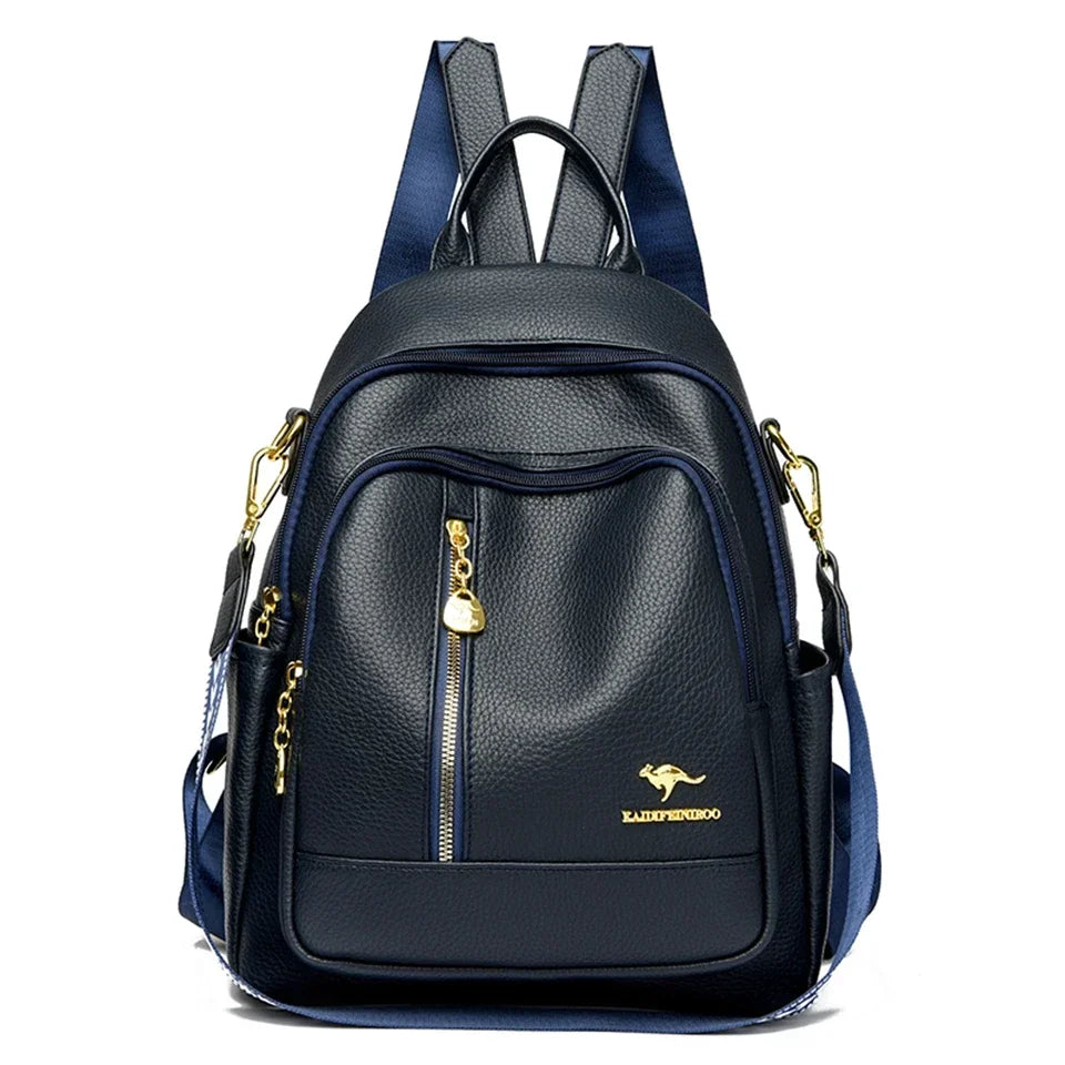 Genuine Original Leather Brands Backpack For Women Student School Bag Rucksack Luxury Design Back Pack Large Capacity Sac A Dos