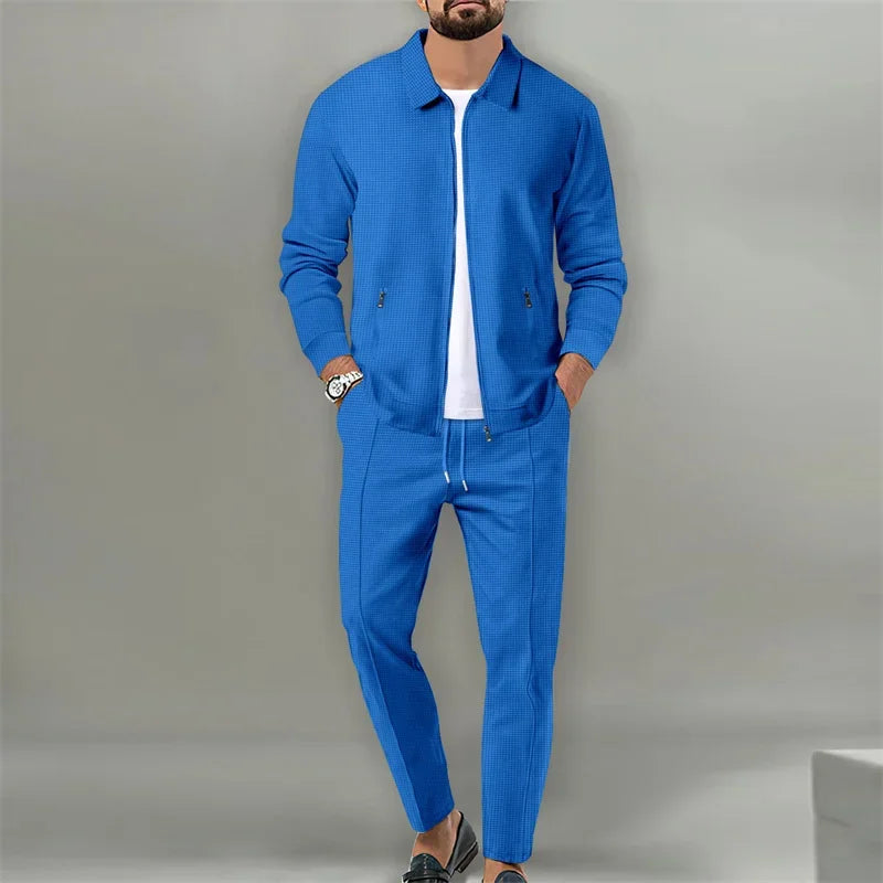 2024 NEW men's tracksuit zipper cardigan running suit men Jacket Pants 2 Piece Set Sports Suit Autumn High Quality Sportswear