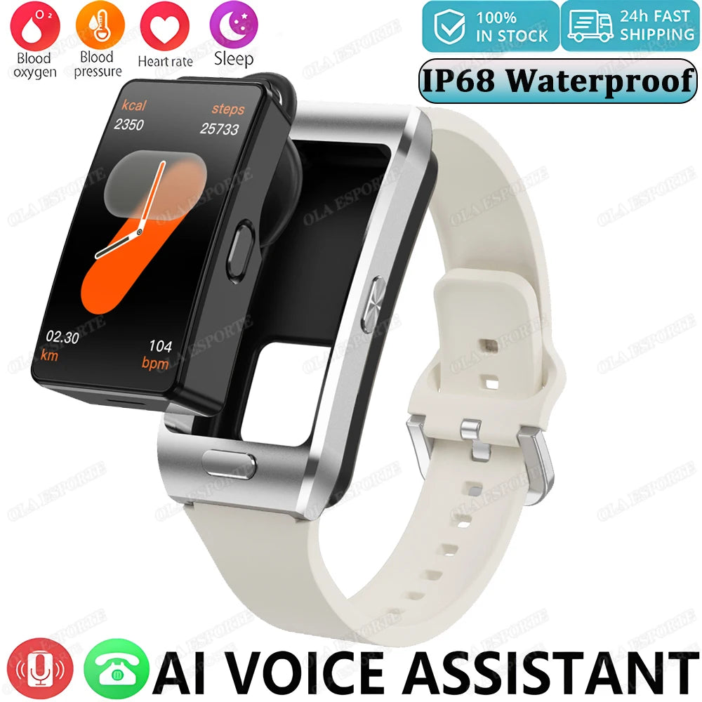2 in 1 Smart Watch Earphone Car Player TWS Sport SmartWatch for Men Women Fashion Business Bluetooth Phone Call Watch Music
