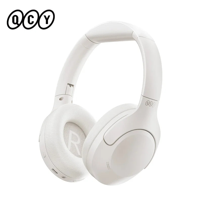 QCY H3 Lite ANC Wireless Headphones 40mm Driver Bluetooth 5.3 Earphones Active Noise Cancellation Over Ear Headset Clear HD Call