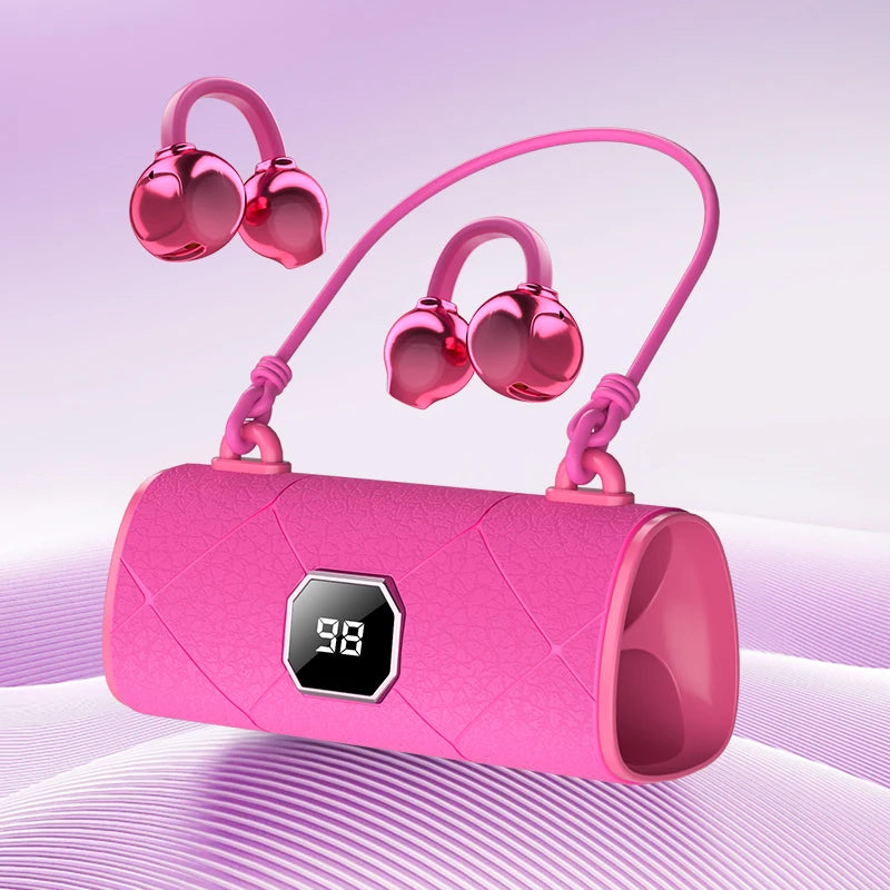 Over Ear Wireless Bluetooth 5.4 Headphones Sound Quality Noise Reduction Ear Clip Earphones Long Endurance Earsets for Women