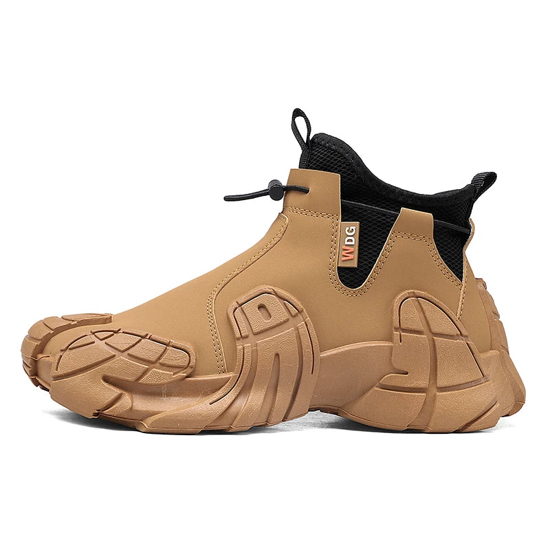 Men's new casual sports shoes breathable anti-slip wear-resistant high-top outdoor hiking walking men's shoes large size