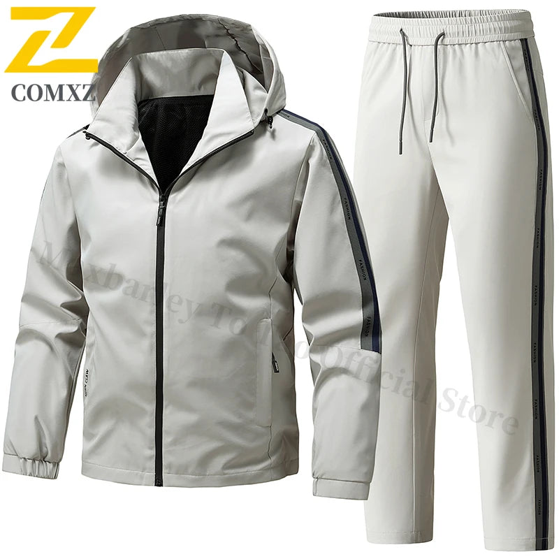 Men's Tracksuit Sets Autumn 2025 Fashion Sportswear Two Piece Sport Suit Jacket+Sweatpants Sweatsuit Men Sports Windproof Suit