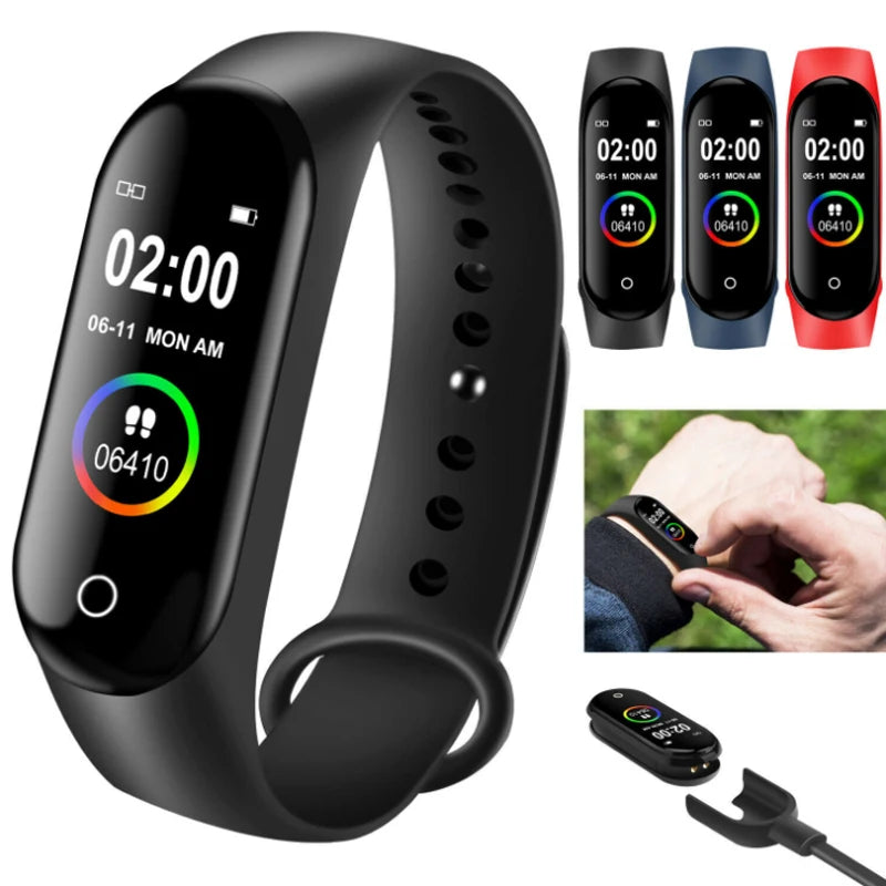 M4 Smart Watchs Sport Wristbands For Women LED Screen Fitness Traker Bluetooth Waterproof Lady Watchs Sports Brand digital watch