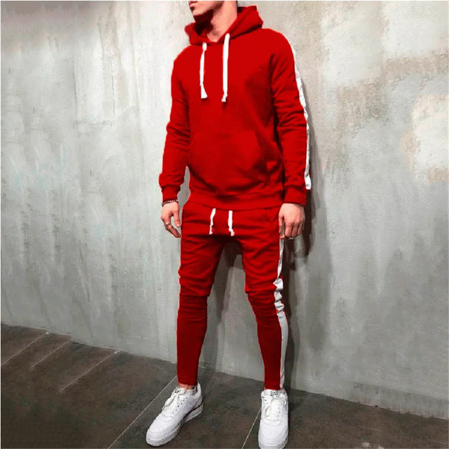 2024 New Autumn Men Running Set Men Sport Suits Sportswear 2Pcs Tracksuit Sportswear Hoodies Sweatshirt&Pant Suit Men Sports Set