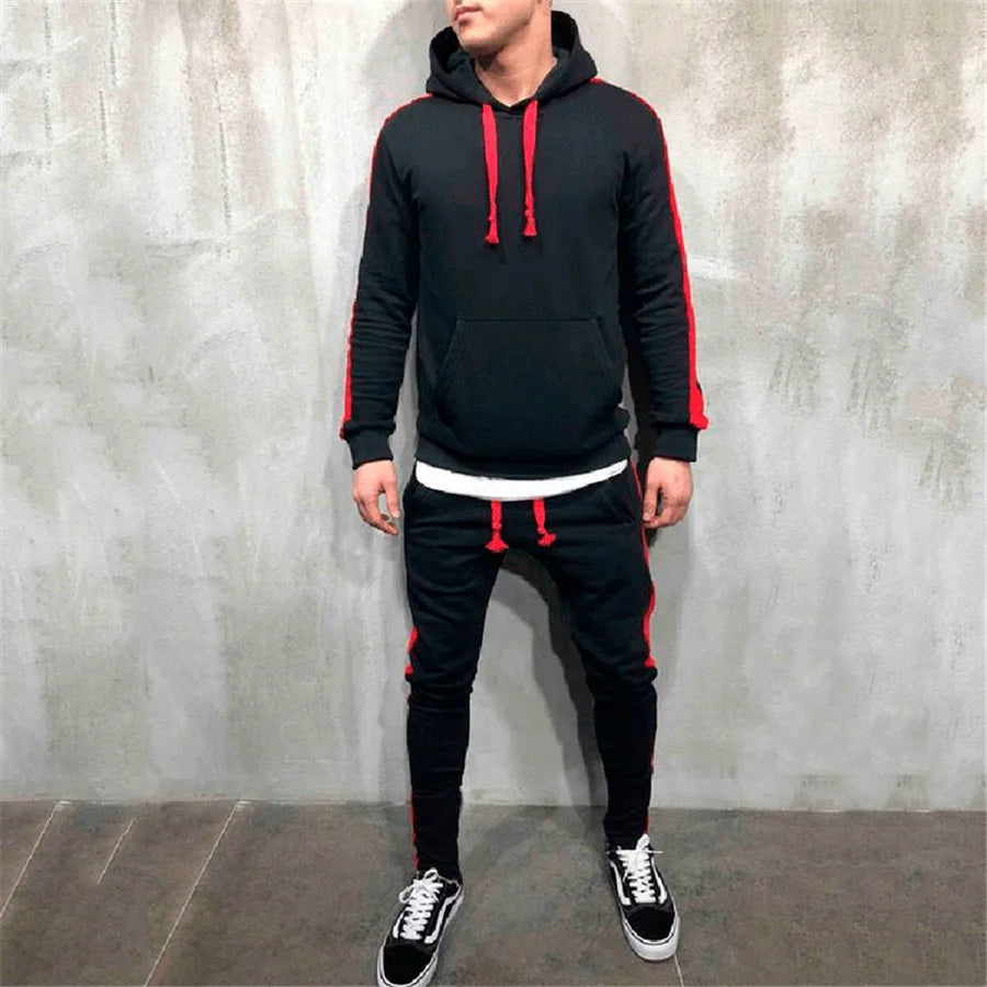 2024 New Autumn Men Running Set Men Sport Suits Sportswear 2Pcs Tracksuit Sportswear Hoodies Sweatshirt&Pant Suit Men Sports Set