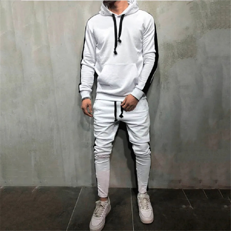 2024 New Autumn Men Running Set Men Sport Suits Sportswear 2Pcs Tracksuit Sportswear Hoodies Sweatshirt&Pant Suit Men Sports Set