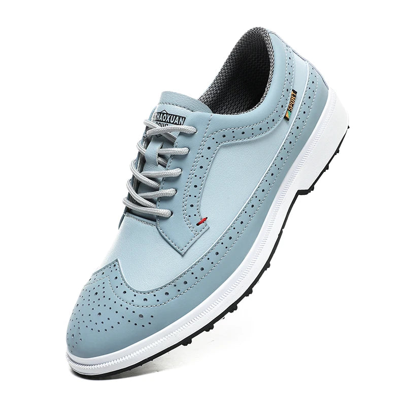 Golf Sports Shoes Men Waterproof high-Quality Leather Golf Competition Sports Shoes Formal Shoes Golf Course Men Training Shoes