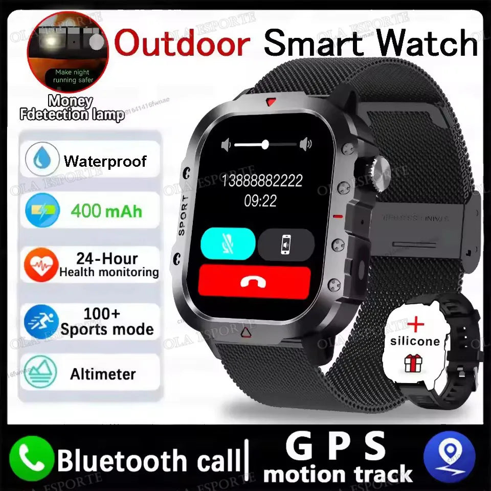 2026 New SmartWatch Men For Women Militray Outdoor GPS Track Sport Watches Heart Rate Sleep Waterproof Smart Watch IOS Android
