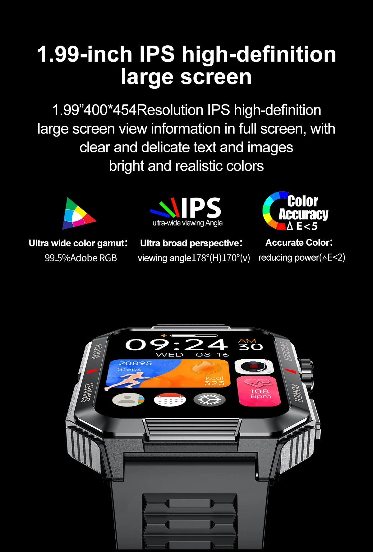 2025 new smart watch, all-round health monitoring, support Bluetooth calls, 1.99-inch high-definition large screen