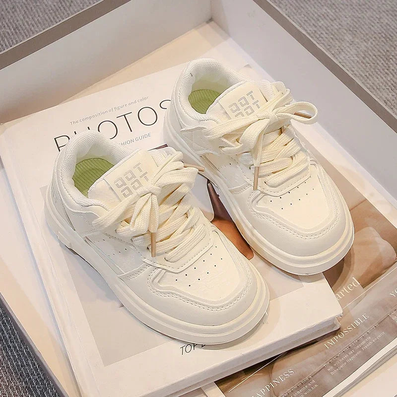 Kids Sports Shoes Non-slip Soft Sole Boys Girls Casual Shoes White Trendy 2025 New Fashion Children Sneakers Breathable Comfort