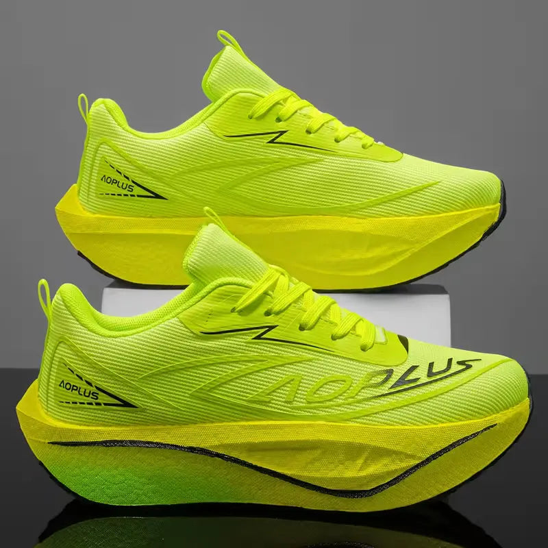 Men's Sports Shoes Carbon Plate Running Shoes Male Marathon Sneakers Racing Shock-absorbing Athletics Training Shoes for Women
