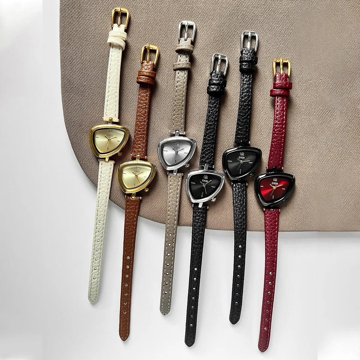 2026New Ladies Watch Versatile Irregular Triangle Dial Design Simple Waterproof High Beauty Women's Fashion Quartz Clock Watches