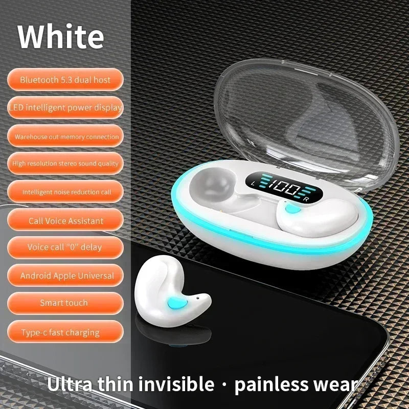 X55 Mini Wireless Earphones Bluetooth Headphones Noise Reduction Sport Game Sleep Bluetooth 50 Earbuds HIFI Stereo Music Headset