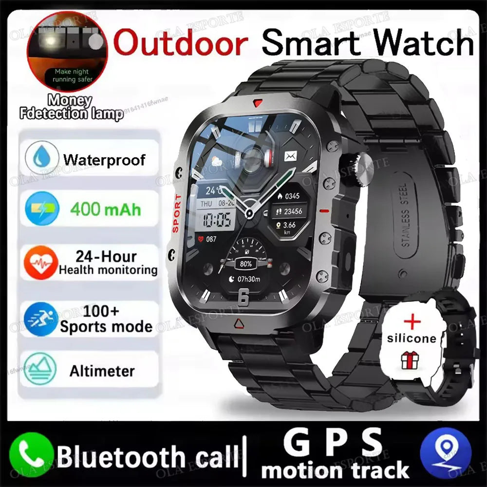 2026 New SmartWatch Men For Women Militray Outdoor GPS Track Sport Watches Heart Rate Sleep Waterproof Smart Watch IOS Android