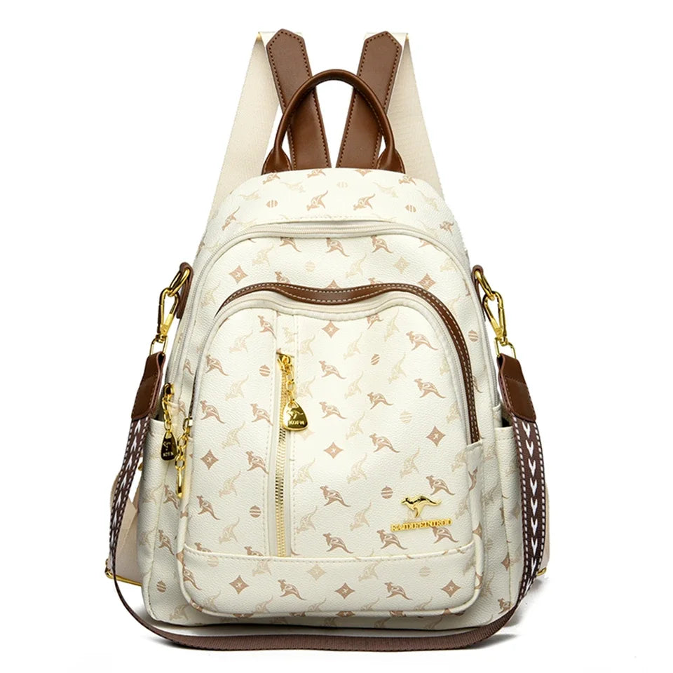 Genuine Original Leather Brands Backpack For Women Student School Bag Rucksack Luxury Design Back Pack Large Capacity Sac A Dos