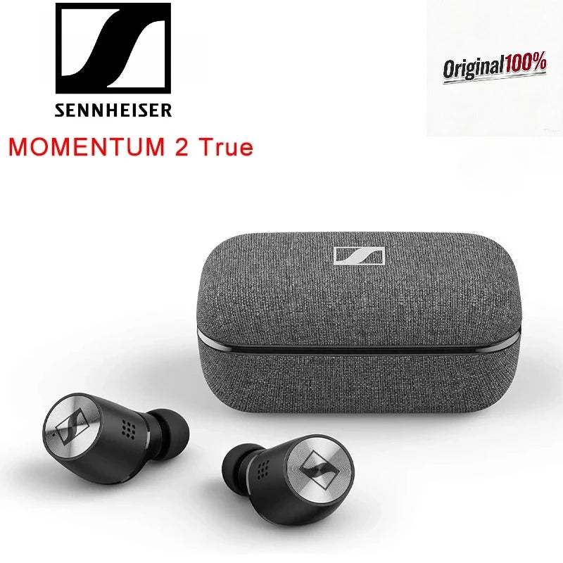 Original Sennheiser MOMENTUM 2 True Wireless Earbuds - HiFi Stereo Bluetooth In-Ear Headphones for Sports Running