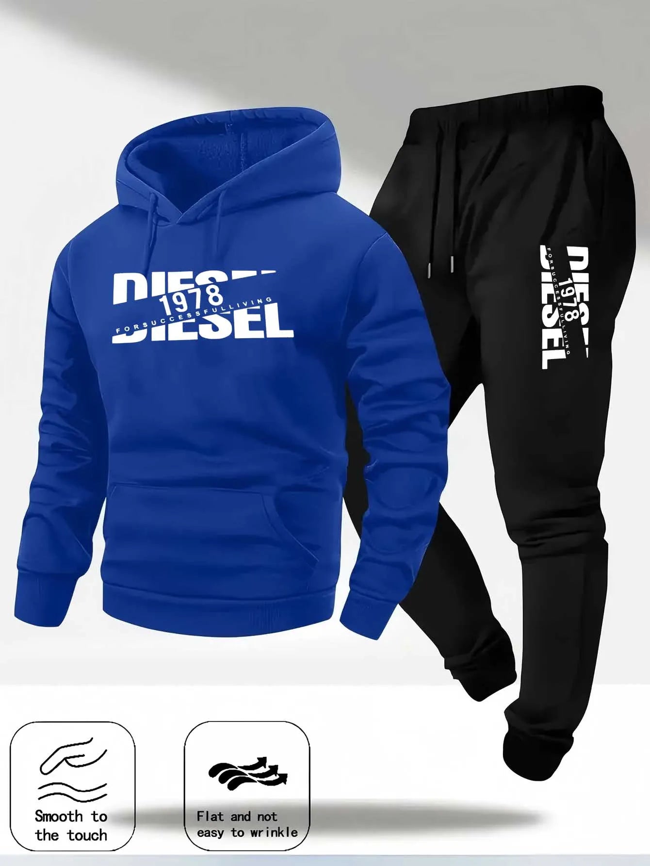 Unisex Hooded Pullover Tracksuit Fashion Sportswear Sports Hoodie Set for Autumn Winter Casual Sweatshirt And Pants