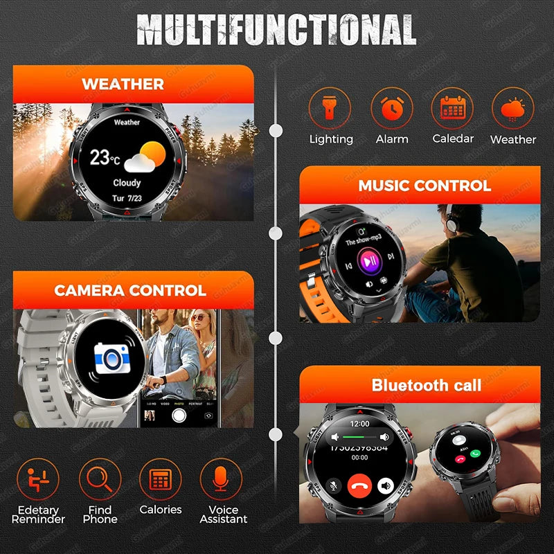 New Swim Military GPS Position Smart Watch Men Map Route Tracking Watches 30M Waterproof Tactics Fitness Sport Outdoors Bracelet