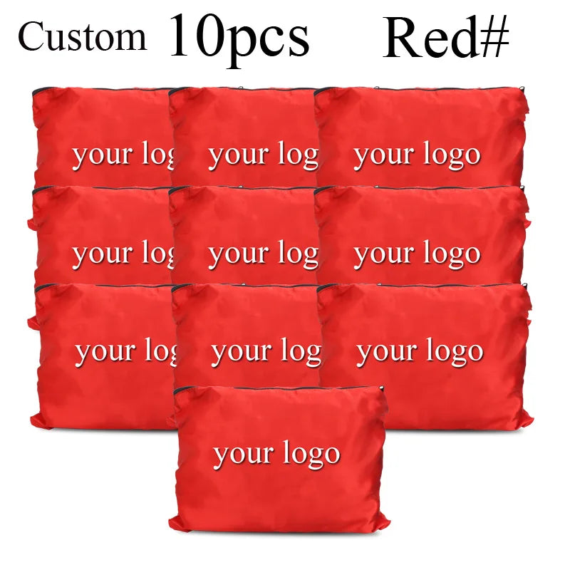 10Pcs Hair Bags With Zipper For Bundles Packaging Satin Wig Bags 25*35Cm Big Size Satin Silk Hair Packaging Bag Logo Customize