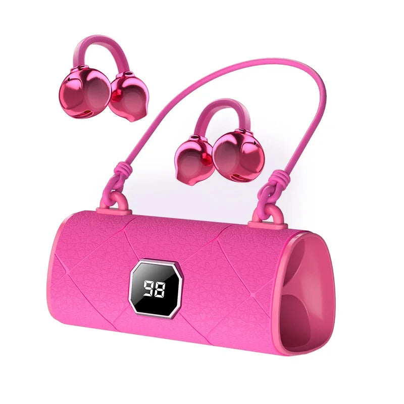 Over Ear Wireless Bluetooth 5.4 Headphones Sound Quality Noise Reduction Ear Clip Earphones Long Endurance Earsets for Women