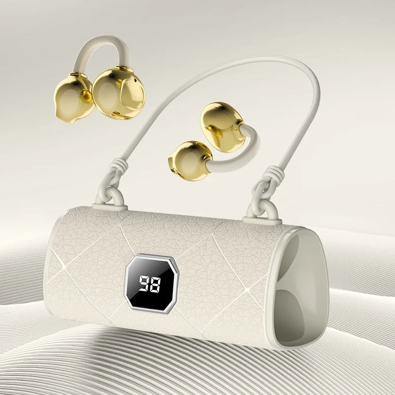 Over Ear Wireless Bluetooth 5.4 Headphones Sound Quality Noise Reduction Ear Clip Earphones Long Endurance Earsets for Women
