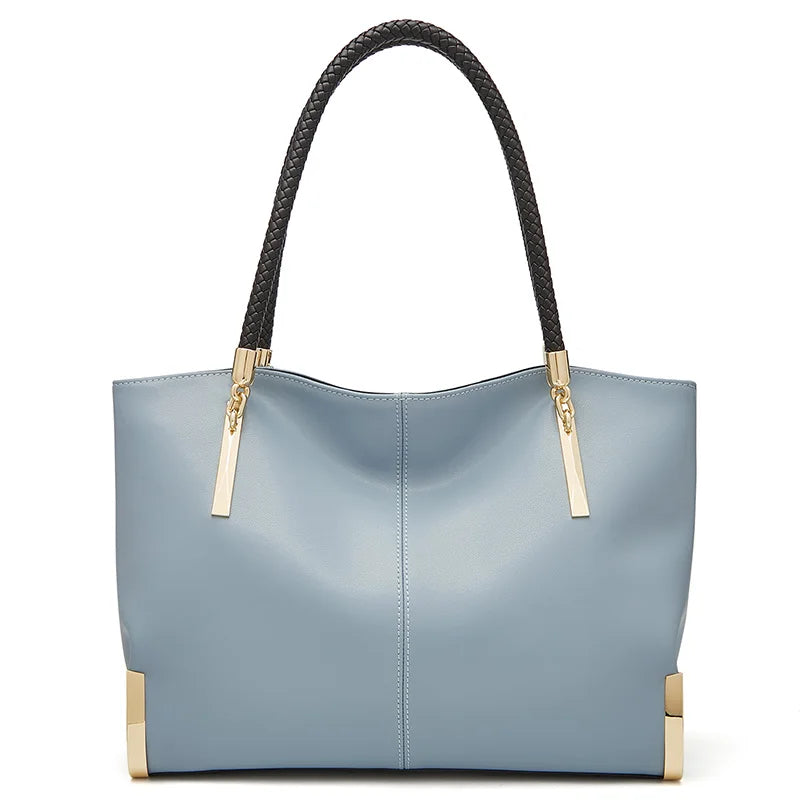 FOXER Brand Stylish Women Cowhide Leather Handbag Female Shoulder Bag Design Luxury Lady Large Capacity Zipper Top-Handle Bags