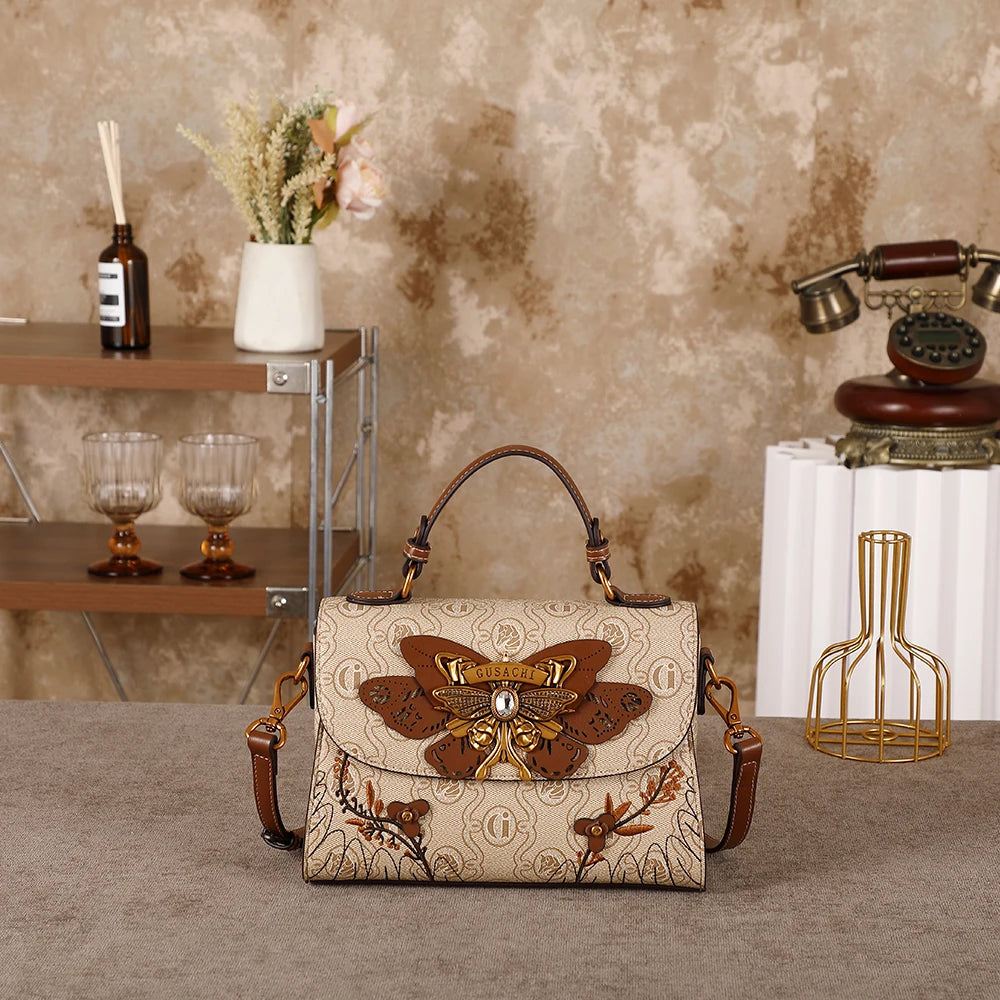 Ladies' handbag, vintage heavy-duty handbag, 2026 season new, high-end and niche design, single shoulder crossbody bag, daily bu