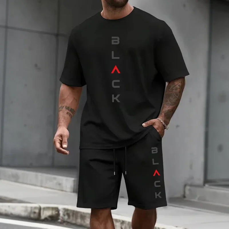 Men Tracksuit Summer Casual T-shirt&shorts Urban Fashion Short Sleeve Sportswear Home Outdoor Comfort Cool Outfit Men's Clothes