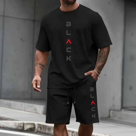 Men Tracksuit Summer Casual T-shirt&shorts Urban Fashion Short Sleeve Sportswear Home Outdoor Comfort Cool Outfit Men's Clothes
