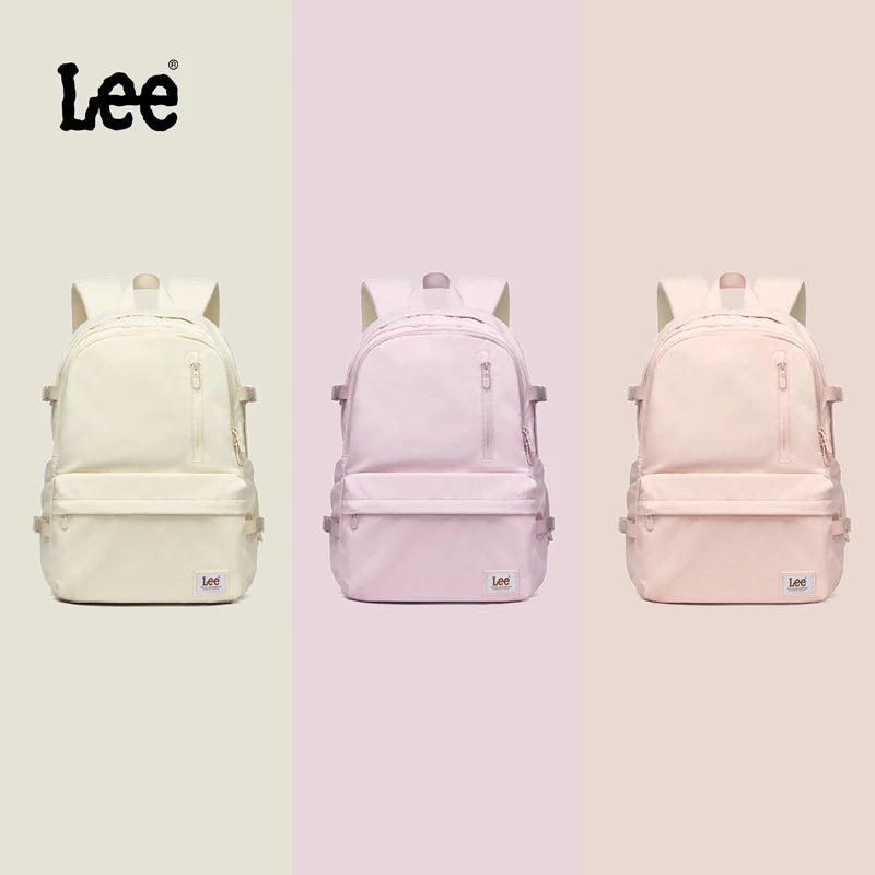 LEE Brand Stylish Unisex Ultralight Oxford School Backpack Man Women 15.6 Inch Laptop School Bag Ladies Pink Red Best Schoolbag