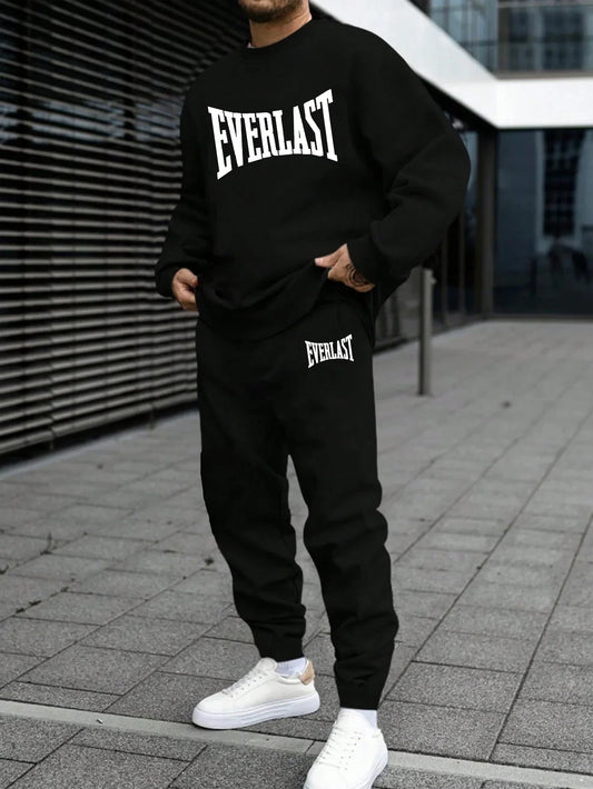 Jogging Mens Tracksuit Print Sweatshirt Sweatpants Casual Sports  Tops Pants Fall comfort HipHop Sportswear Clothing tracksuit