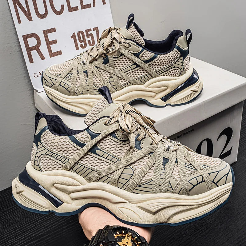 Men's Casual Sneakers Spring Summer New Breathable Soft-sole Anti-slip Outdoor Running Shoes Fashion Students Speed Sports Shoes