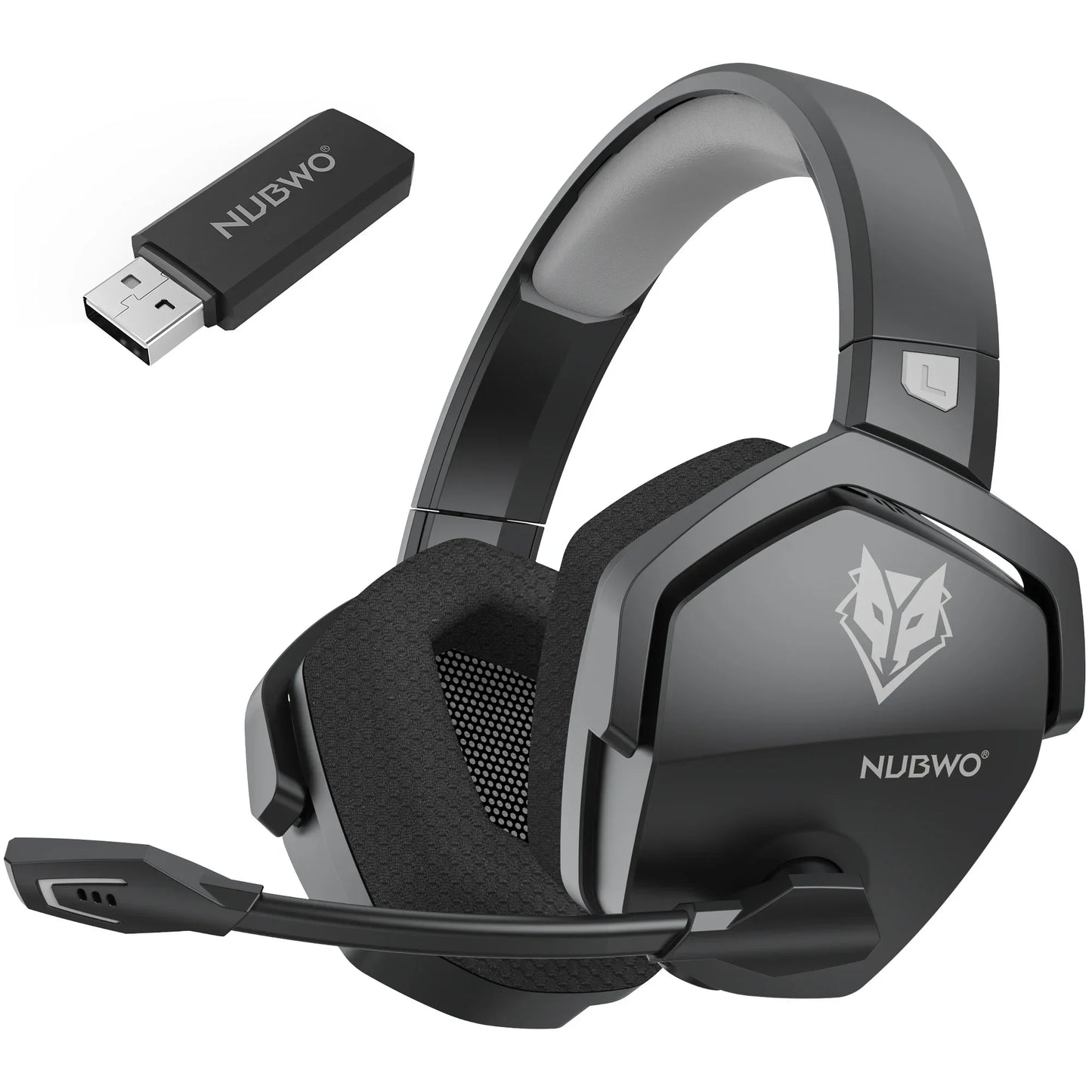 NUBWO G06 Dual Wireless Headsets Gamer with Microphone 2.4GHz Bluetooth 5.3 Gaming Headphones for PS5, PS4, PC, Mobile, Switch