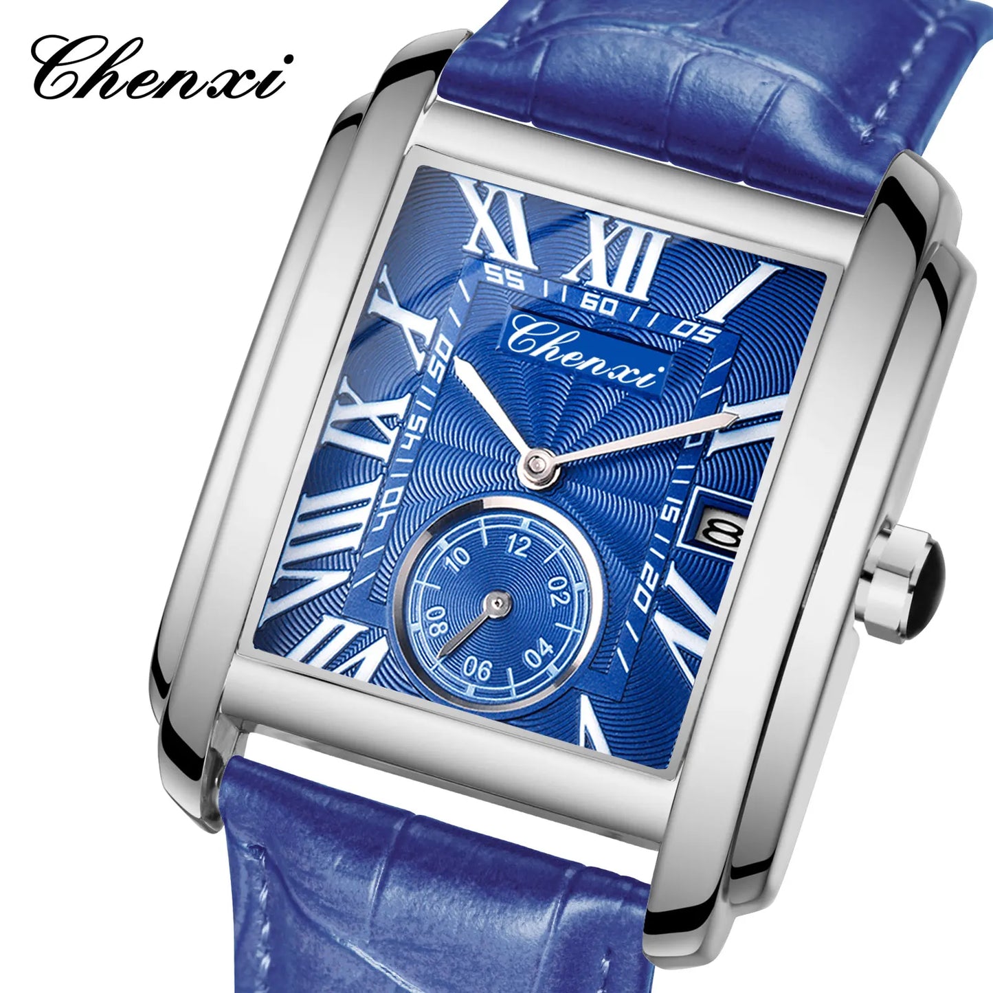 Top Business Luxury Brand Men's Watches High-end Square Dial Luminous Waterproof Running Seconds Men's Quartz Watch Original