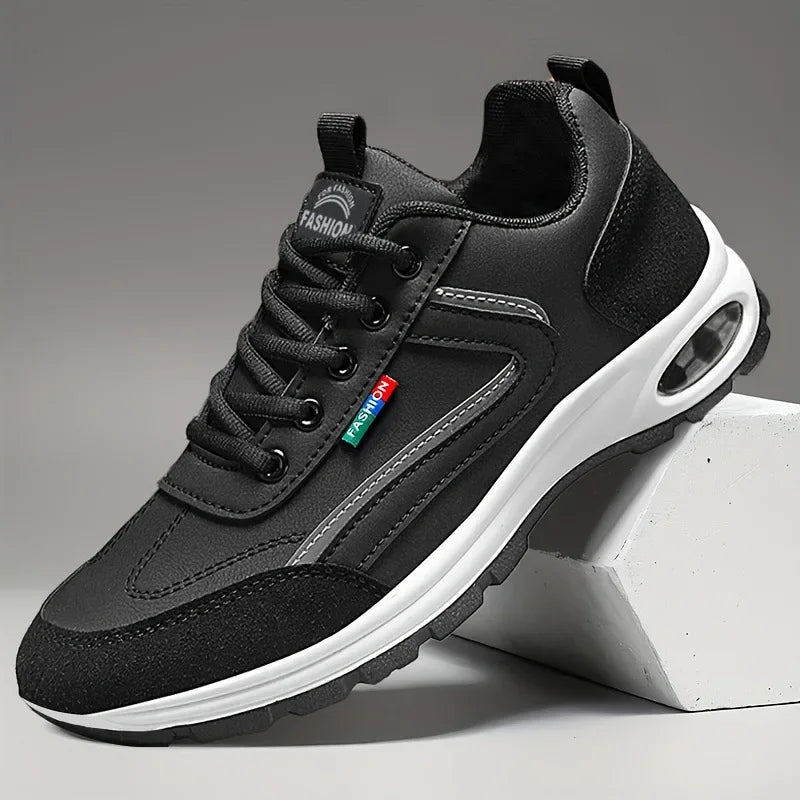 Men's Trendy Sports Shoes Lightweight Breathable Modern Non Slip Shoes Suede Detailing Outdoor Stylish Daily Wear Men Sneakers