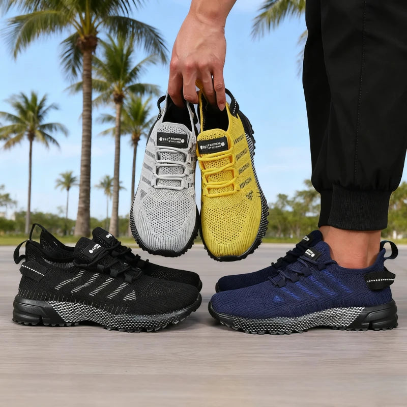 Sneakers for Men Lightweight Breathable Fashionable Running Shoes Comfortable Lace Up Casual Walking Footwear Zapatillas Hombre