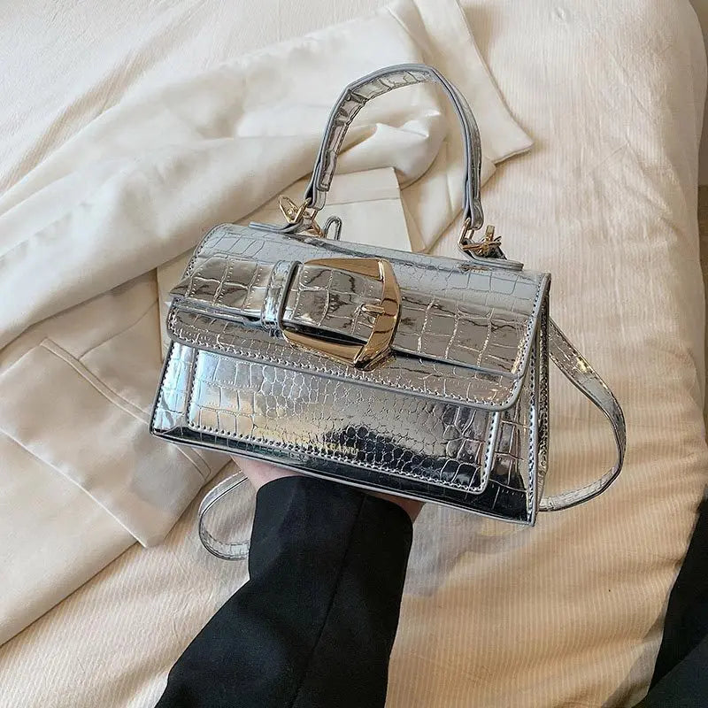 Women's Bag 2026 Fashion High-end Patent Leather Glossy Shoulder Small Square Bag Trendy Chic Handbag Crossbody Bags for Women