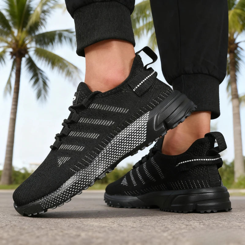 Sneakers for Men Lightweight Breathable Fashionable Running Shoes Comfortable Lace Up Casual Walking Footwear Zapatillas Hombre