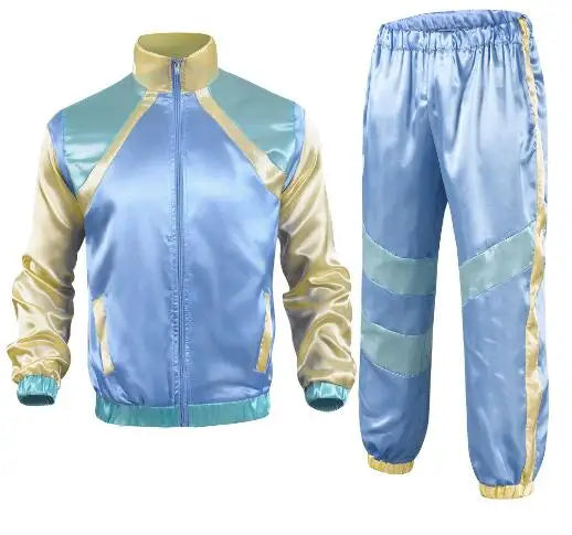 Women's Men's Costume 80s 90s Suit Party Accessories Disco Jacket Trousers  Outfit Women's Men's Costume Tracksuit for Carnival