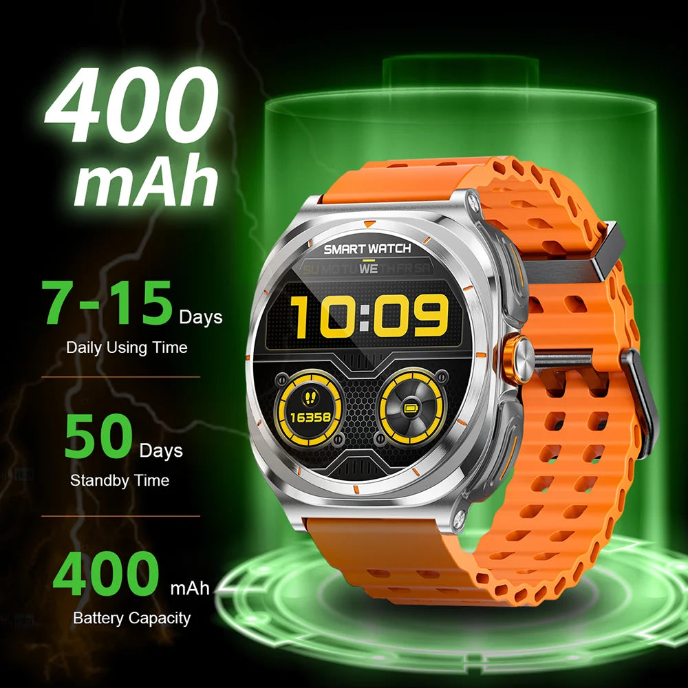 2025 Watch 2-In-1 Headphone Smartwatch Ip67 Waterproof Gps Positioning Local Music Heart Rate Monitoring Bt Call Men'S Watch