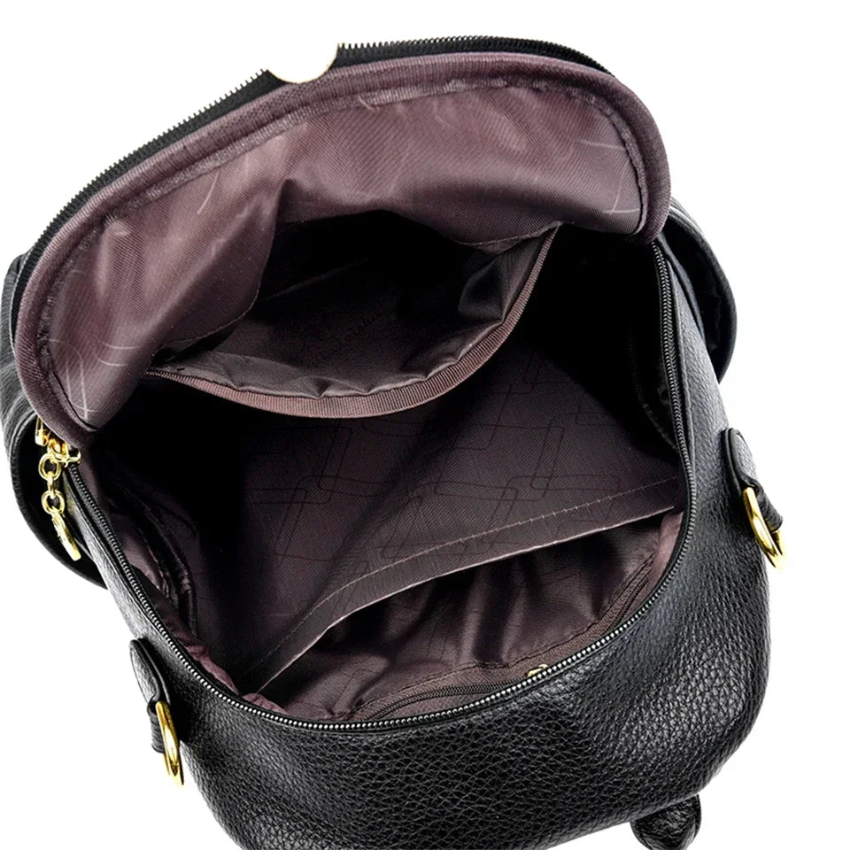 Genuine Original Leather Brands Backpack For Women Student School Bag Rucksack Luxury Design Back Pack Large Capacity Sac A Dos