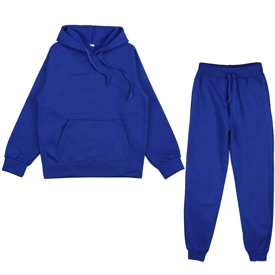 New Round Neck Running Set Long Sleeved Long Pants 2-piece Set Women's Waffle Sports Hoodie Top Men's Women's Fitness Sports Set