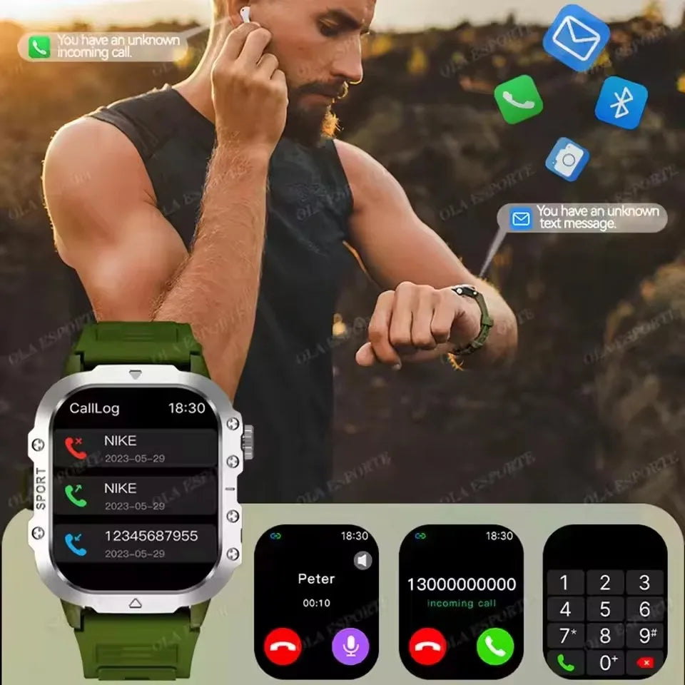 2026 New SmartWatch Men For Women Militray Outdoor GPS Track Sport Watches Heart Rate Sleep Waterproof Smart Watch IOS Android