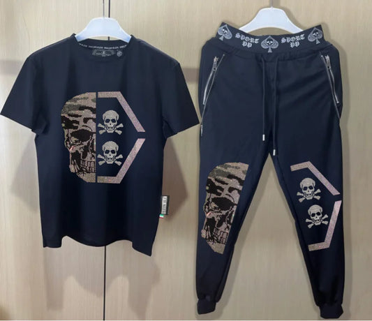 Men's Brand 2-Piece Tracksuit Set - Designer Outfit Breathable Fabric Relaxed Fit Joggers & Sweatshirt Casual Sport Look