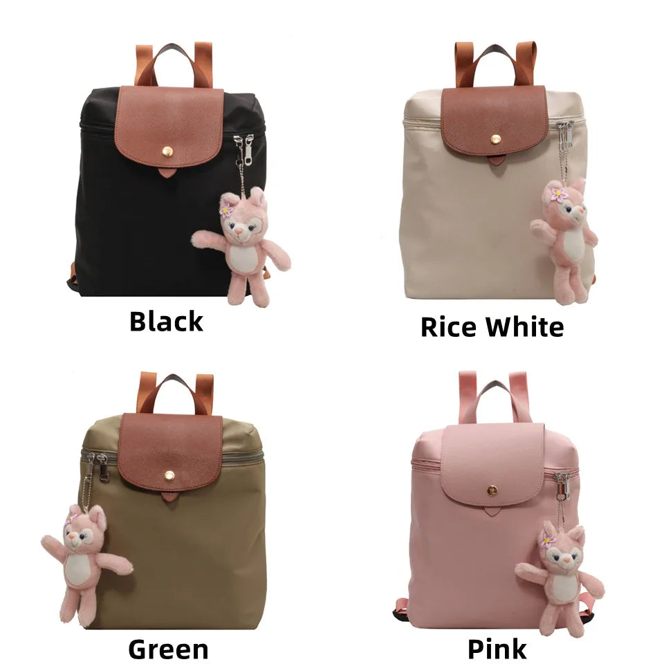 Ladies Fashion Trending Backpack Large Capacity Portable Travel College Student School Bag Female Casual Versatile Shopping Bag