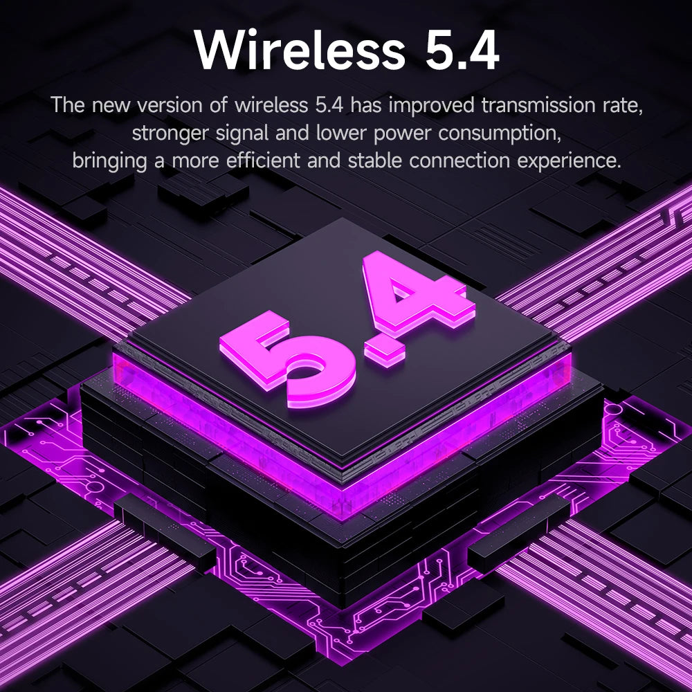 EW72 TWS Wireless Earbuds Bluetooth 5.4 ANC Noise Cancelling Full Color LCD Touch Display HiFi Sound Long Endurance Waterproof